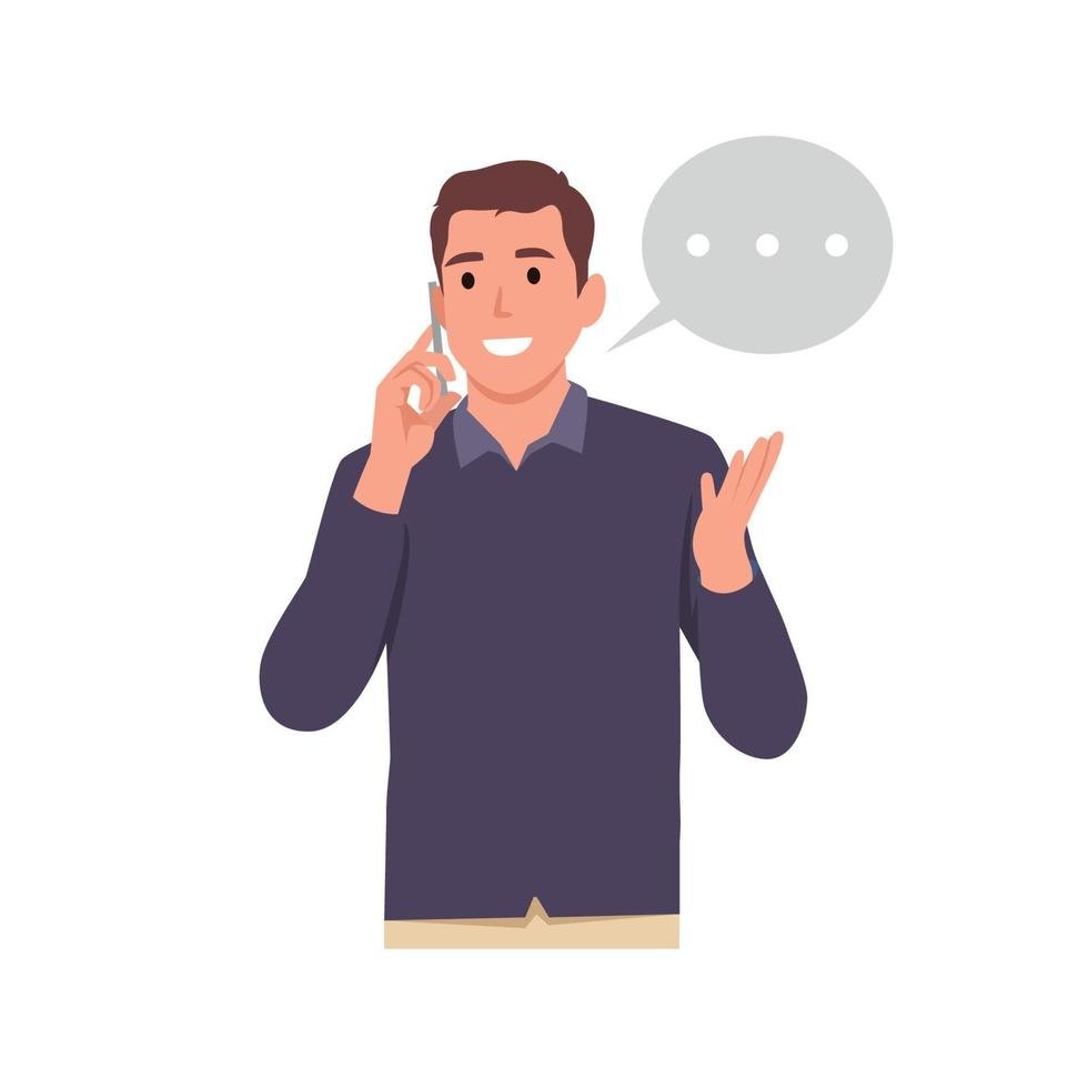 young-smiling-man-cartoon-character-talking-on-mobile-phone-flat-illustration-isolated-on-white-background-free-vector